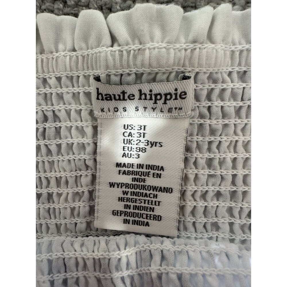 Haute Hippie Dress Girls 3T Floral Ruffle Sleeve Lined Summer Lightweight Casual - Picture 5 of 9